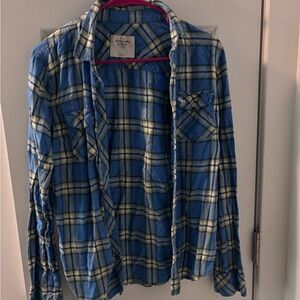 Abercrombie & Fitch Blue and Yellow Plaid Shirt